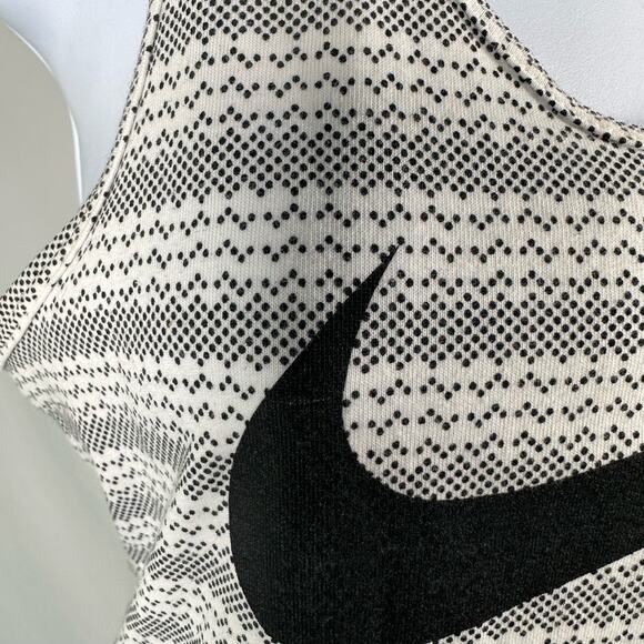 Nike Womens Size Small Gray/White All Over Print Dri Fit Swoosh Tank Top Active - Picture 4 of 8